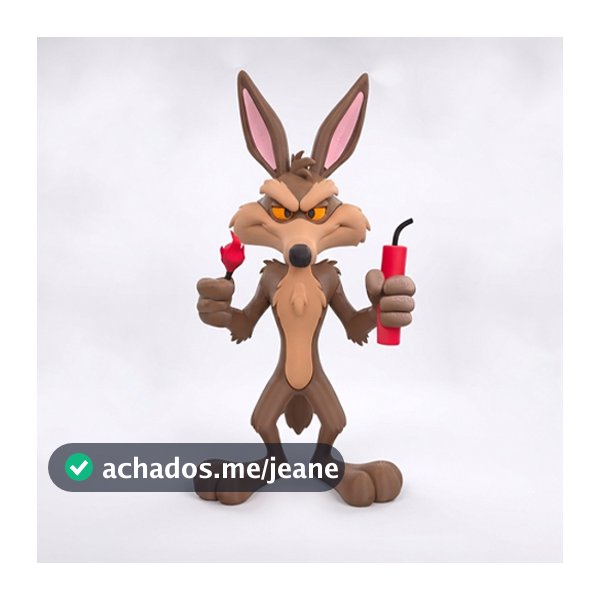 Boneco Coiote 20cm com Dinamite Action Figure Colecionável Nostálgico Detalhes Premium