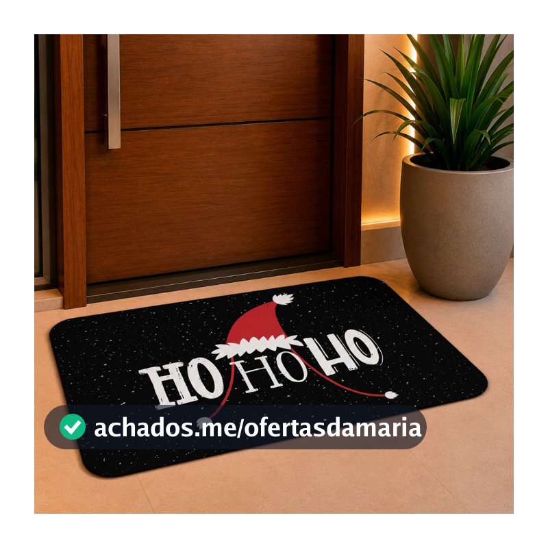 Tapete de Porta Natalino Feliz Natal Antiderrapante Direto de Fabrica.