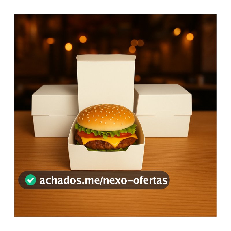 Caixa Caixinha Embalagem Box Hamburguer Artesanal Delivery Lanche Embalagem 50 Unidades