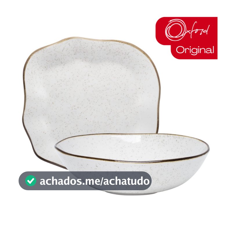 Conjunto Travessa Saladeira Baixelas Para Servir Ryo Maresia Areia Oxford Porcelanas