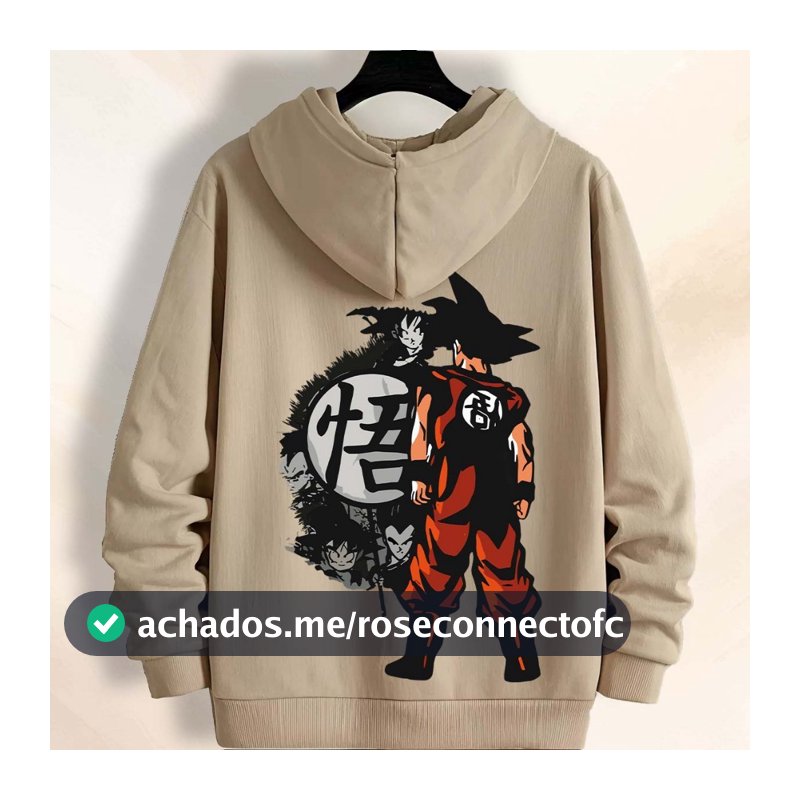 Moletom Dragon Ball Goku Blusa Frio Anime Desenho Estampa Personalizada