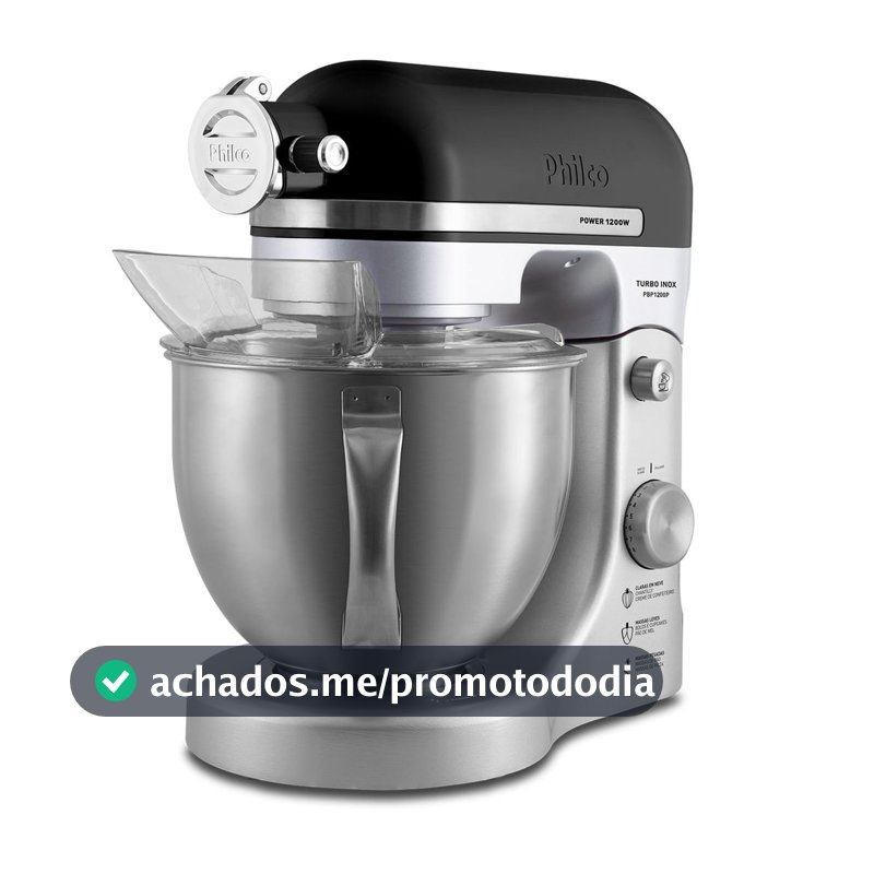 Batedeira Planetária Philco PBP1200P TURBO INOX