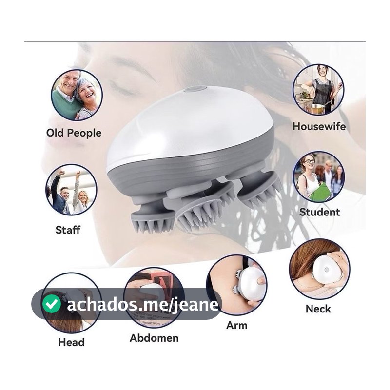 Massageador elétrico portátil pequeno de cabeça, ombro e pescoço-envio imediato