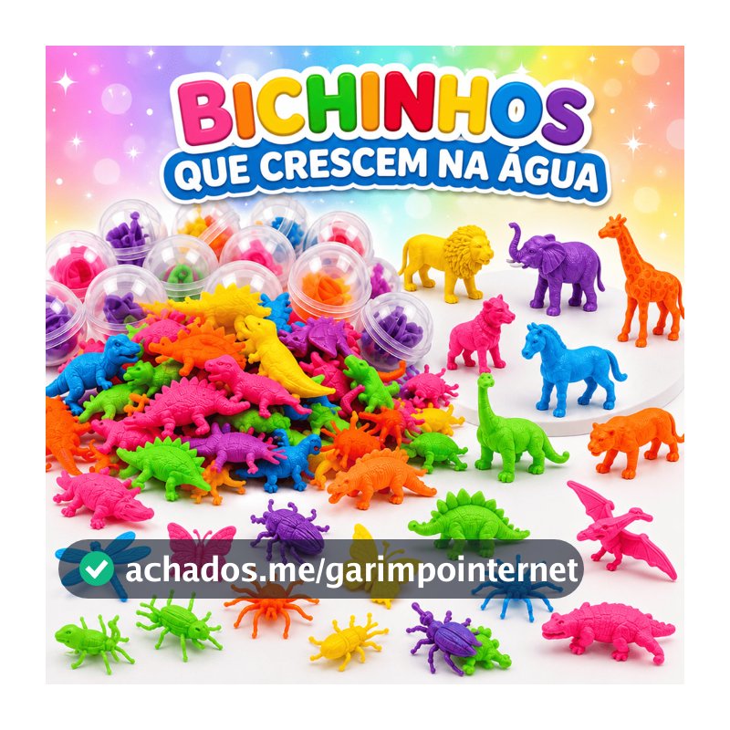 50 Bicho Cresce Na Aguá Brinquedo Aniversario Prenda Quermesse Kit Festa Lembrancinha Prenda