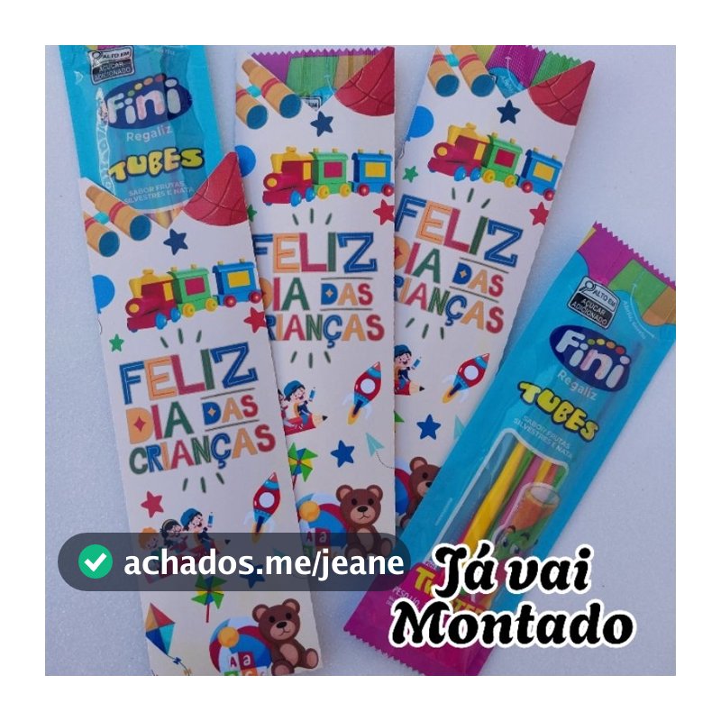 Lembrancinha personalizada Dia das Crianças - Lembrancinha Dia das Crianças- Fini personalizado