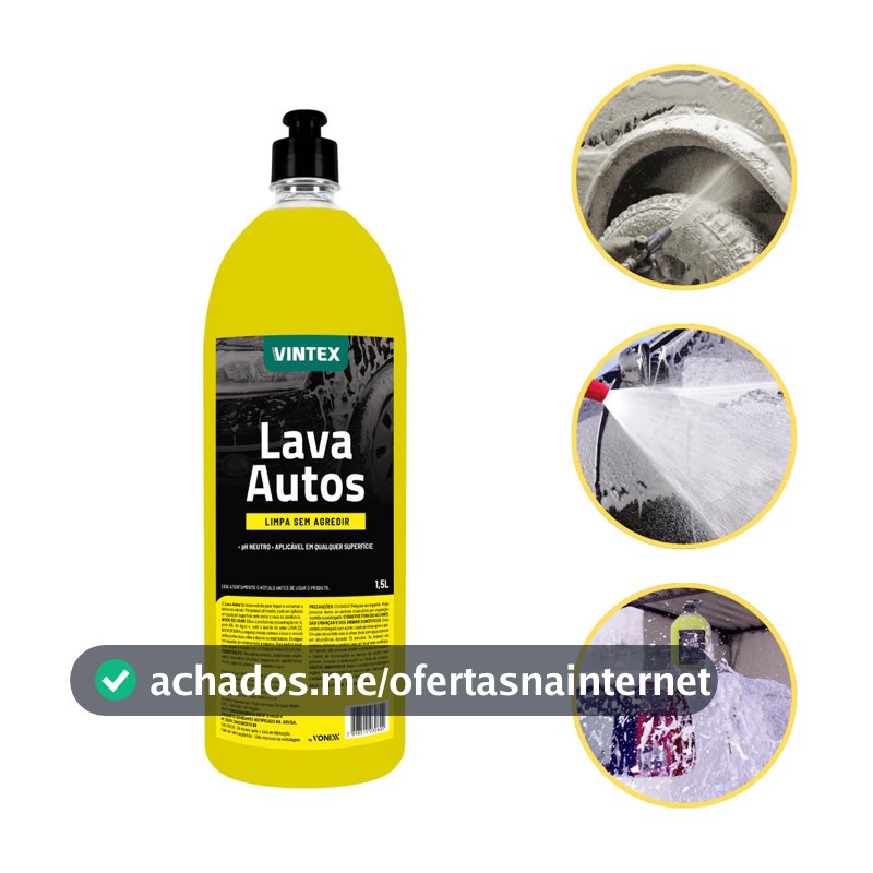 Lava Autos Vintex 1,5l Concentrado Neutro Shampoo Automotivo - Vonixx