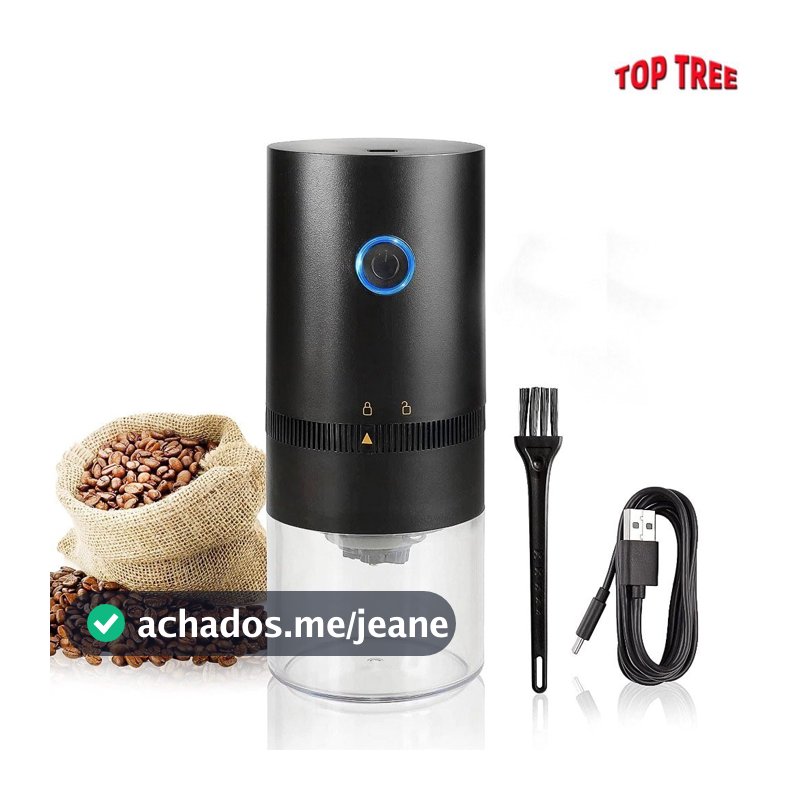 Moedor de café elétrico portátil, núcleo de moagem cerâmica, feijão moinho, moedor, carga USB, nova atualização, profiss