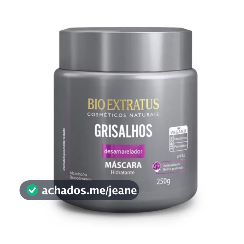Bio Extratus Máscara Cabelos Grisalhos - Desamarelador 250Gr