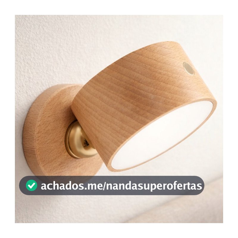 Arandela Recarregável Led Interna Parede Cabeceira Giratória luminaria quarto arandelas leitura escada abajur banheiro