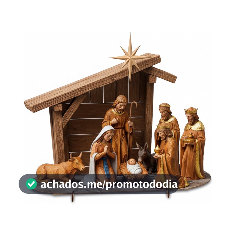 Presépio De Natal Manjedoura Decoração Enfeite Natalino Mdf