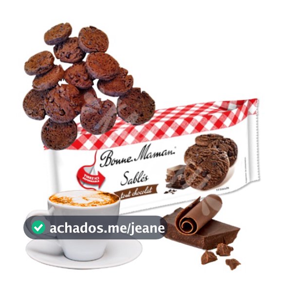 Biscoitos Cookies Sablés Tout Chocolat - Bonne Manan - França