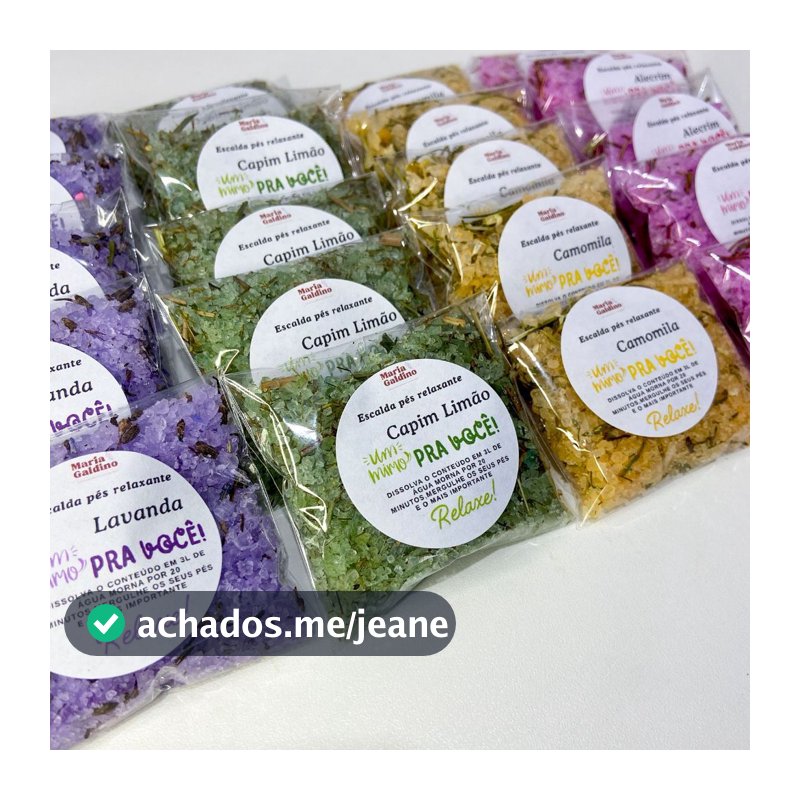 Escalda Pés Relaxante Spa dos Pés Lavanda Camomila Alecrim Capim Limão