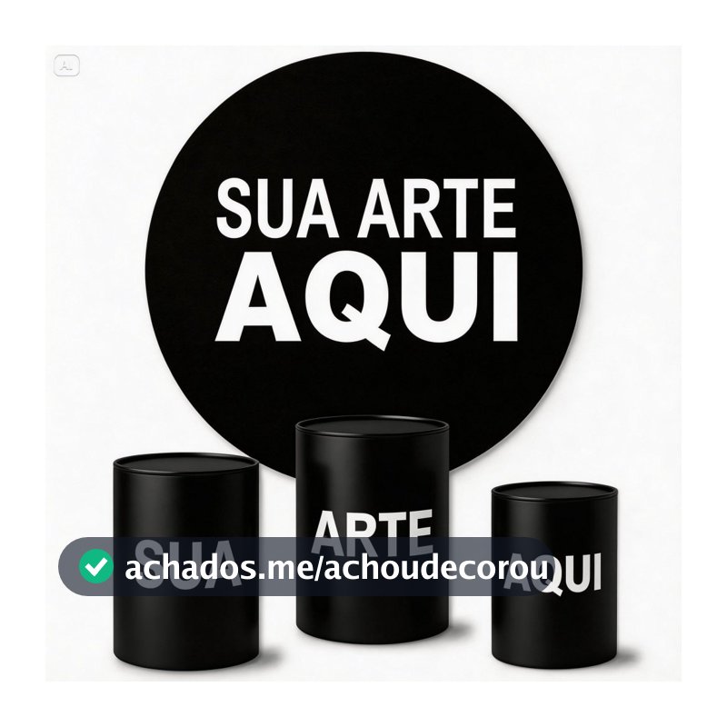 Pegue e Monte Kit De Capa Para Painel Redondo + Capa para Cilindros Personalizado com Seu Tema Arte Favoritos