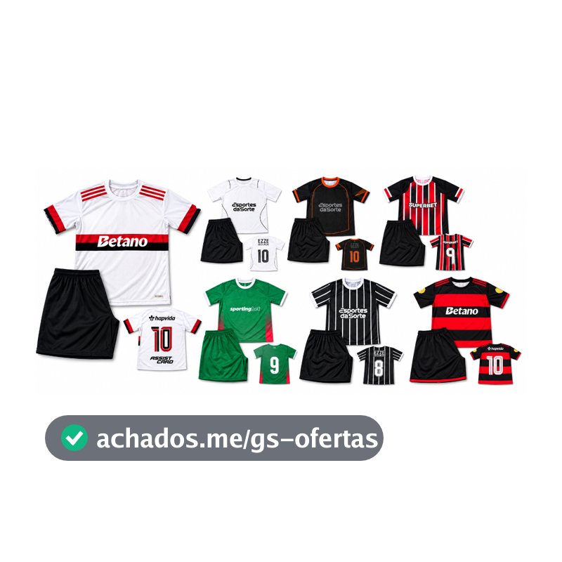 Conjunto Esportivo Infantil Camiseta e Shorts Masculino Tamanhos 2 ao 14