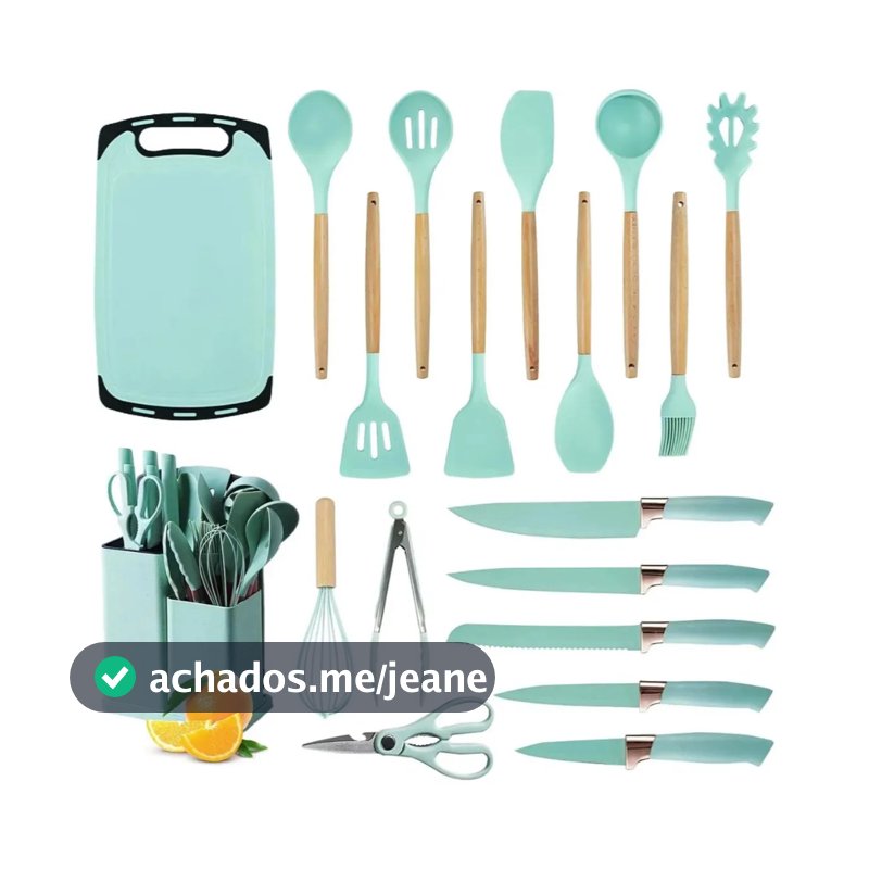 Conjunto de utensílios de cozinha de 5/12/19 peças-faca, colher e acessórios-Kit básico completo