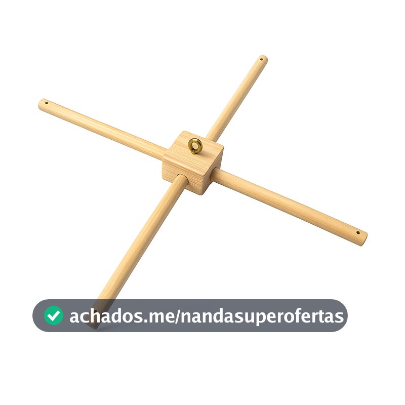 Mobile Decorativo para Enfeite Berço de Bebê em Madeira Pinus