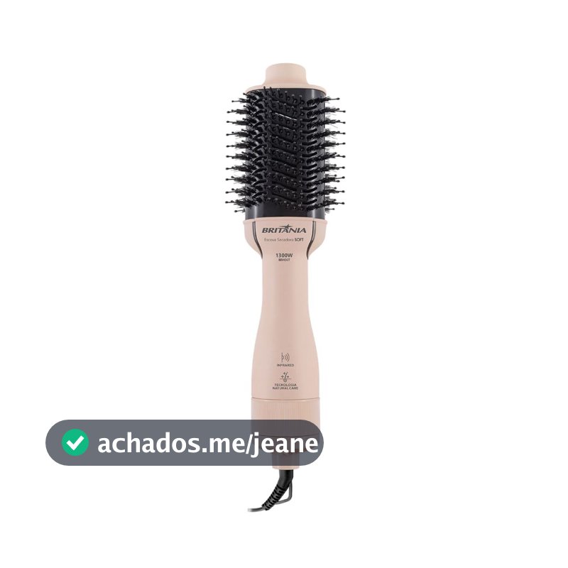 Escova Secadora Britânia Soft 4 em 1 1300W Bivolt BEC07R