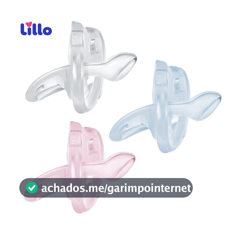 Chupeta Lillo 100% Silicone Ortodôntica para Bebê 0-6 meses Soft Divertida com Alça Bico Anatômico Macio e Flexível