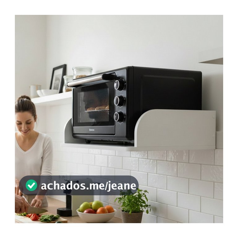 Suporte Parede Microondas E Forno Eletrico Prateleira Nicho Universal Reforçado
