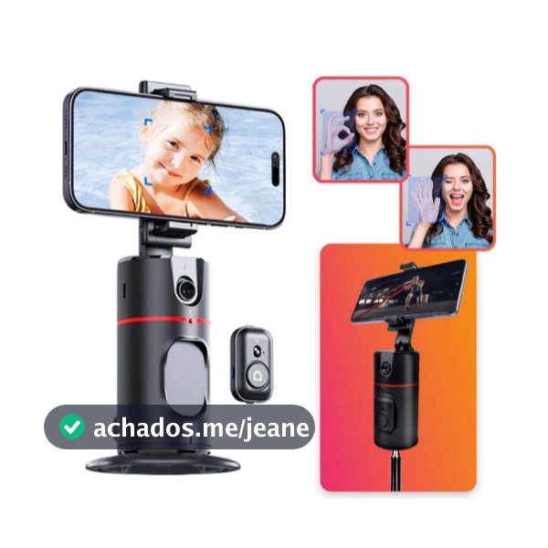 Estabilizador De Gimbal Sem Fio Selfie Stick 360 Graus Rastreamento Facial Com Obturador Bluetooth Para Gravação Ao Vivo De Smartphone