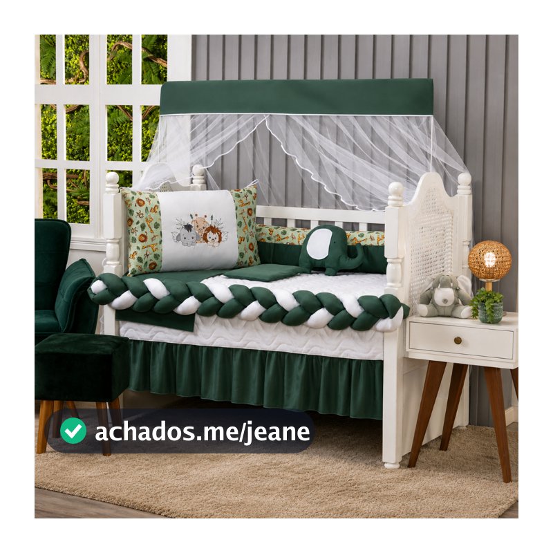 Kit Berço Menina e Menino Paris 10 peças Americano Enxoval de Bebê Estampado
