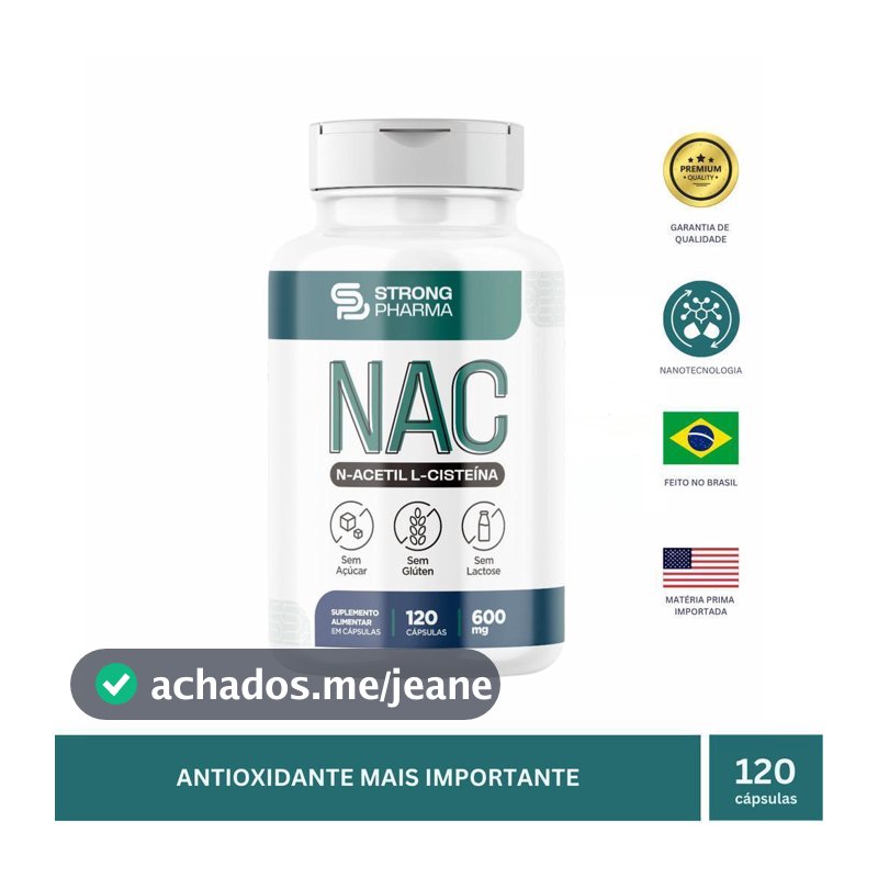 NAC N-Acetil L-Cisteína  600mg 120 Cápsulas