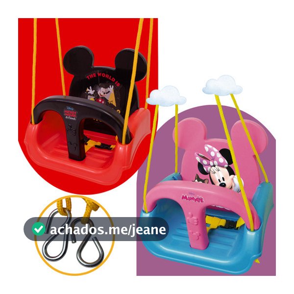 Balanco com Gancho Infantil 3 em 1 Disney 23kg Cadeirinha Balanco Crianca Bebe