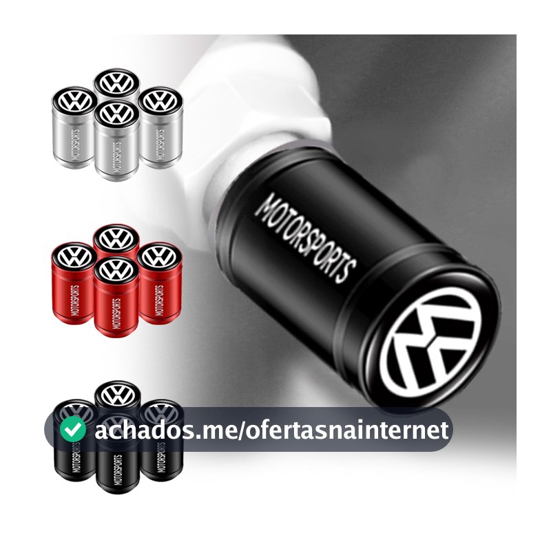 4pcs Upgrade Car Valve Válvula De Carro À Prova De Vazamentos Tampa Esportiva Estilo Cilíndrica Da Haste Roda Para VW Volkswagen Jetta MK5 Golf Passat 3B7 601 171