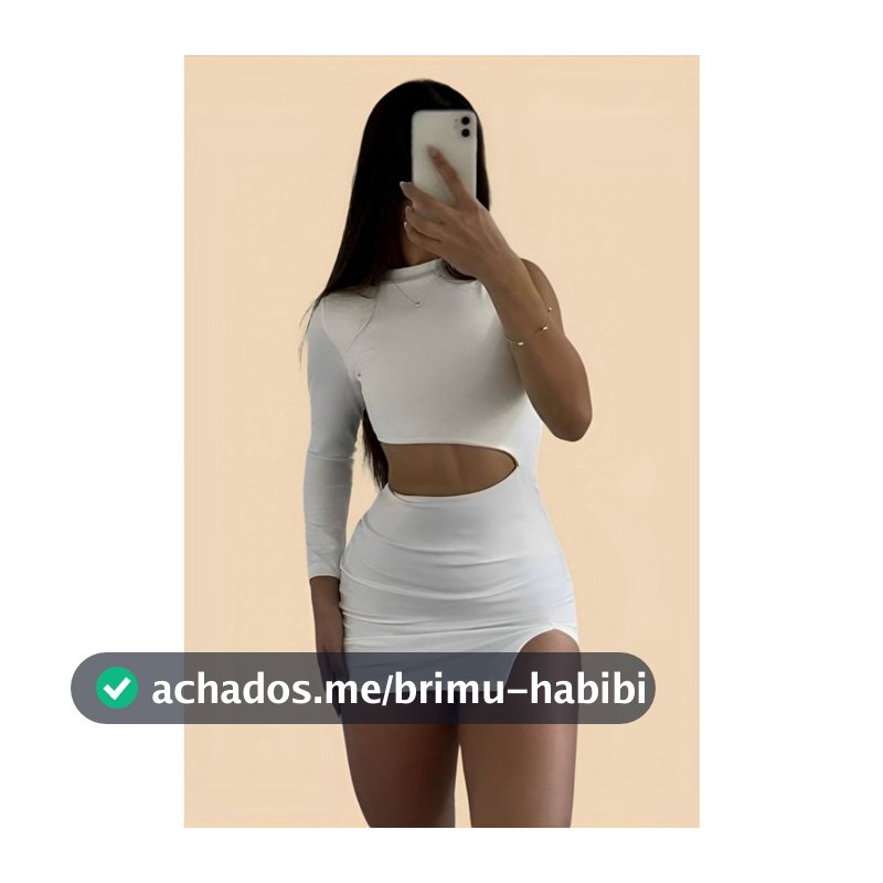 VESTIDO DUDA, SO UMA MANGA E FENDA NA PERNA