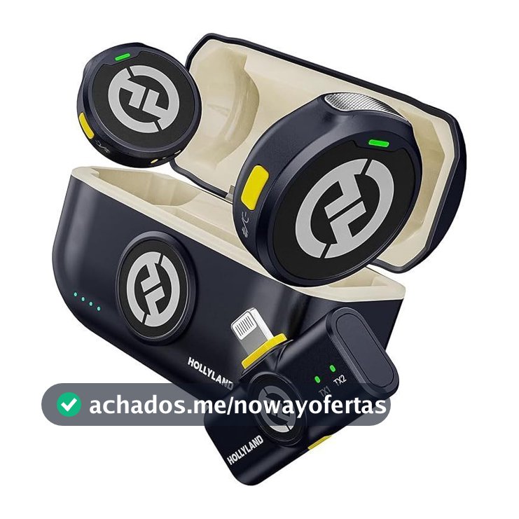 Microfone de Lapela sem fio Hollyland Lark M2 Versão Lighting USB-C Câmera Combo Duo Original