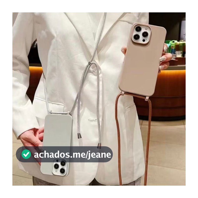Capa Capinha 11 12 13 14 15 16 De Luxo Com Cordão Aveludada IPhone Premium