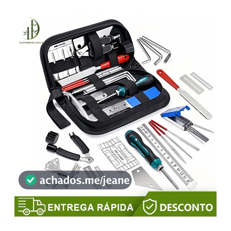 Conjunto de ferramentas de reparo de guitarra 25 em 1 Ferramentas para Troca de Cordas e Reparo de Guitarra