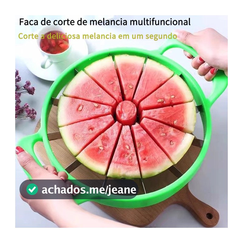 Ferramenta de Fatiar Melancia, Fatiador de Melancia Extra Grande, Divisor de Frutas, Descaroçador Multifuncional