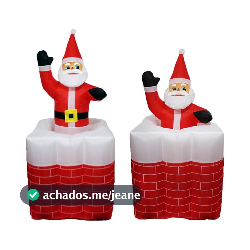 Papai Noel Natalino Chamine Inflavel Bivolt Decoracao Natal