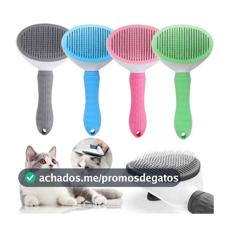 Escova Autolimpante Para Cuidados Com Animais De Estimação-Removedor De Pêlos Dupla Face Cães E Gatos , Pente Desmatamen