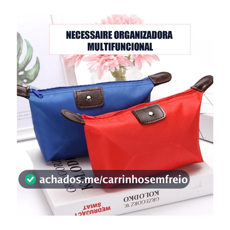 Necessaire Feminina Organizadora Maquiagem Bolsa Porta Objetos Impermeável Viagem Multicor