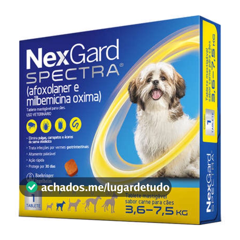 Nexgard Spectra Cães De 3,6 A 7,5kg Caixa Lacrada Original
