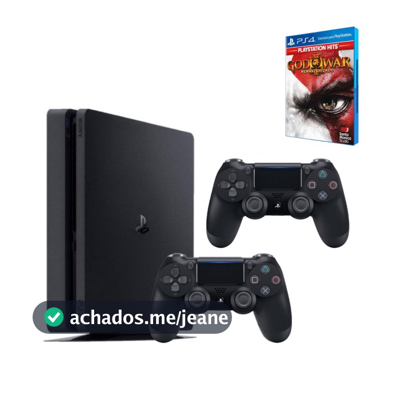 Playstation 4 Slim - Video game Ps4 1tb/500gb com 1 ou 2 controle + jogo Aleatório - Console Original - Semi novo