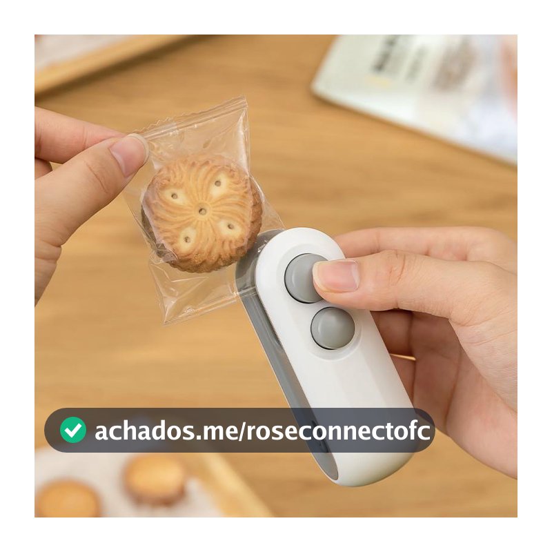 2 em 1 Selador de Saco Recarregável – Mini Portátil, Magnético de Calor