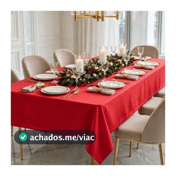 Toalha de Mesa Natal 4 6 e 8 Cadeiras Decoração Natalina Papai Noel Tecido Premium Estampado ESTAMPAS VARIADAS