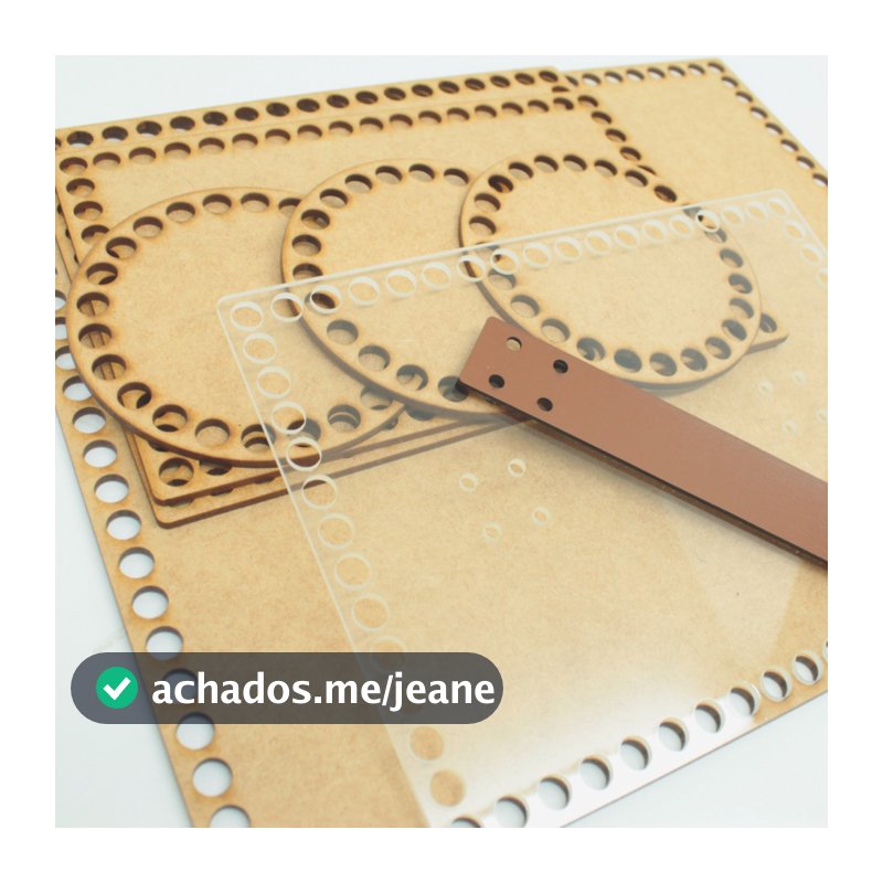 Base Crochê Mdf Fio De Malha Kit Higiene Bebê Tampa Acrílico Farmacinha