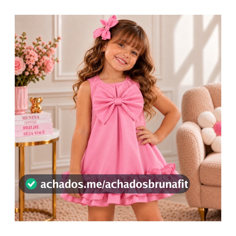 Vestido Infantil Festa Luxo Alfaiataria Premium Menina Laço Babados Elegante Casamento Aniversário