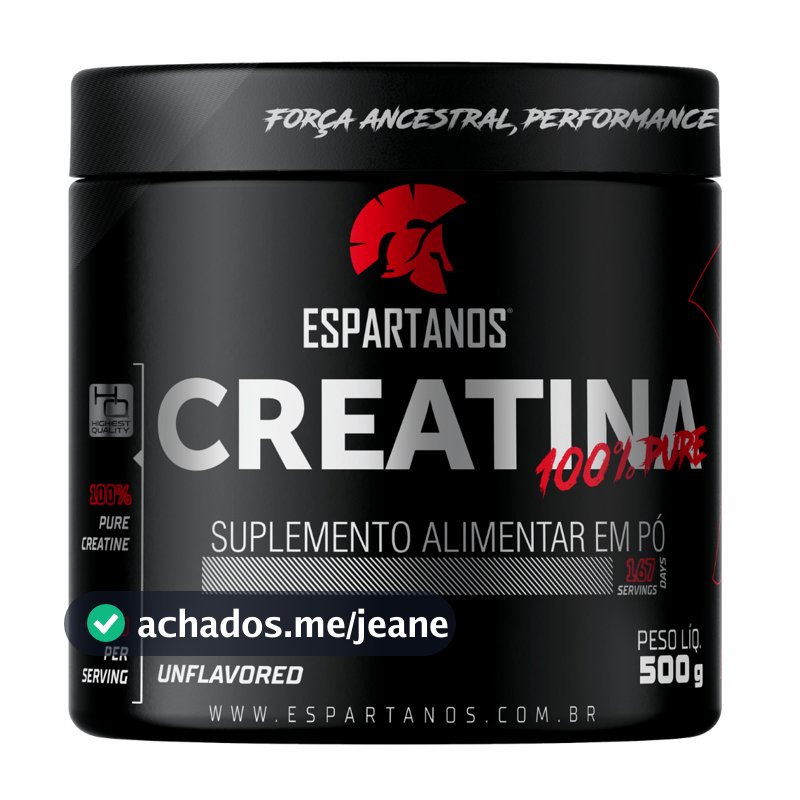 Creatina Monohidratada 100% Pura 500g - Espartanos Suplementos