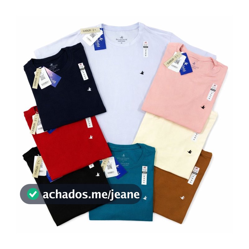 Camiseta Brooksfield Masculina Algodão Peruano 40.1 Luxo Básica