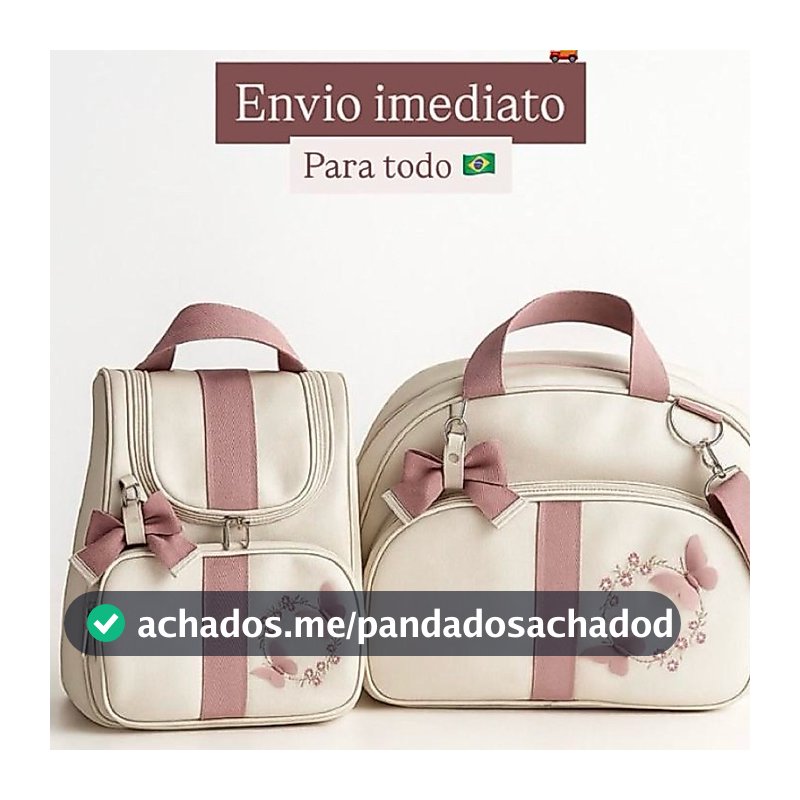 Bolsas Maternidade Peças Bordado Luxo / 2 Peças Safari / Menino/Menina Borboletas mamãe e bebê