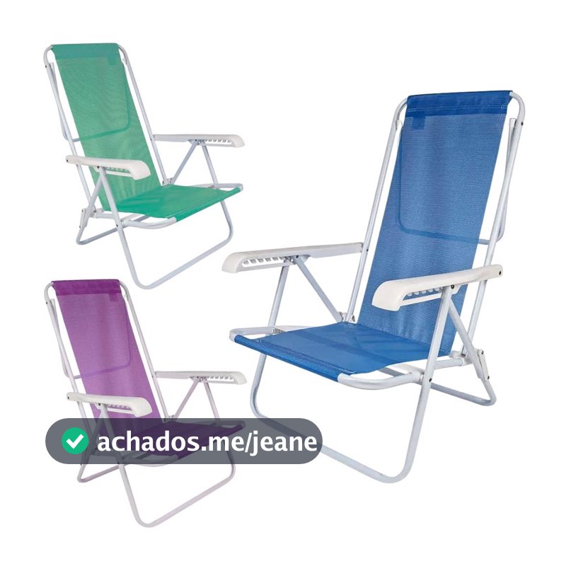 Cadeira de Praia e Piscina Reclinável em Aço 8 Posições Sannet MOR