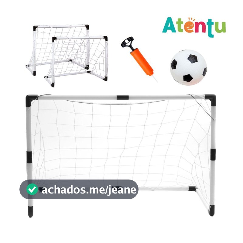Trave Futebol Infantil Kit Golzinho Rede Mini Gol Brinquedo Bola e Bomba
