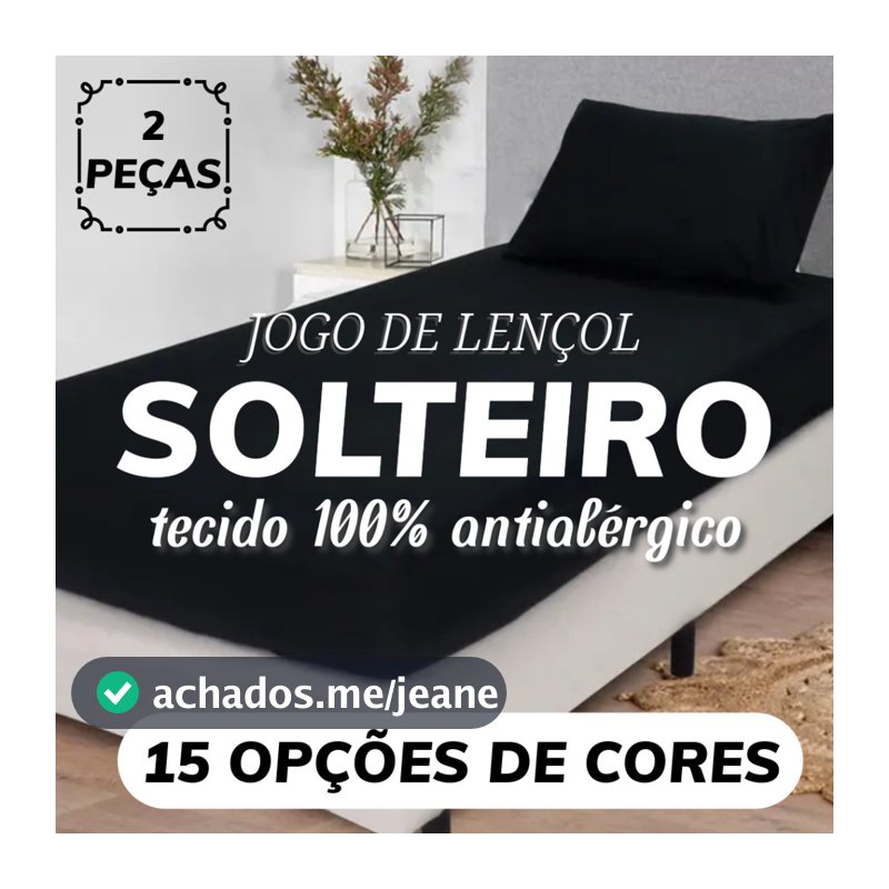 Jogo de Lençol Solteiro Casal Queen King Antialérgico 2 ou 3 Peças Liso - Várias Cores