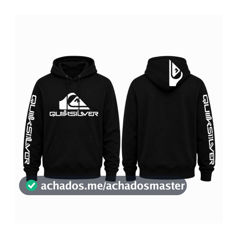 Moletom Canguru Quiksilver Skate Surf Surfing Rua Streetwear Algodão