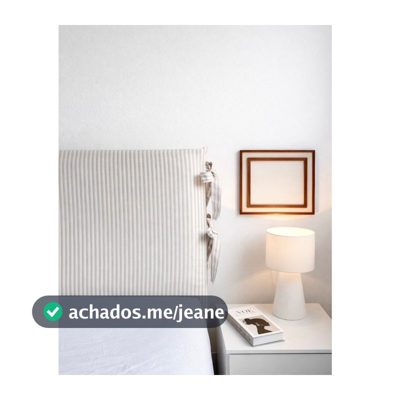 Capa de Cabeceira Bege Nude com Laço | Altura Padrão 70cm